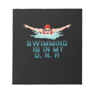 Schwimmen ist meine DNA, wenn ich über dem Funny S Notizblock