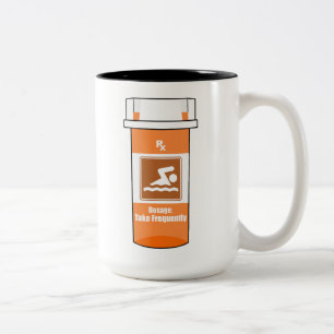 Schwimmen ist meine Droge Zweifarbige Tasse
