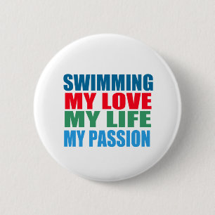 Schwimmen ist meine Leidenschaft Button