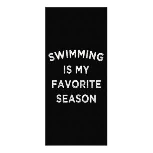 Schwimmen ist meine Lieblingsjahreszeit Schwimmer Werbekarte