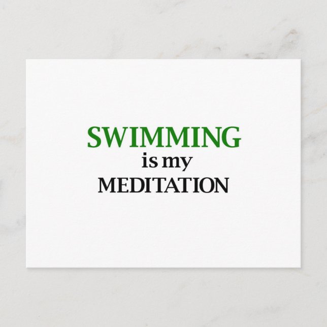 Schwimmen ist meine Medizin Postkarte (Vorderseite)