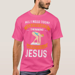 Schwimmen Jesus Christliche Gott Liebe Sport Schwi T-Shirt