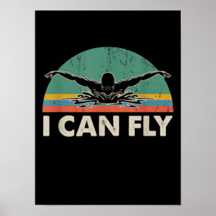 Schwimmen kann ich sonnig schwimmen Geschenke Poster