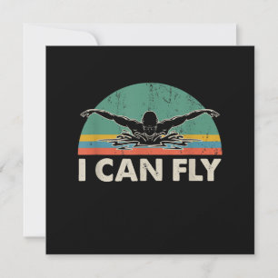 Schwimmen kann ich sonnige Schwimmgeschenke fliege Einladung