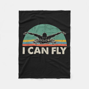 Schwimmen kann ich sonnige Schwimmgeschenke fliege Fleecedecke