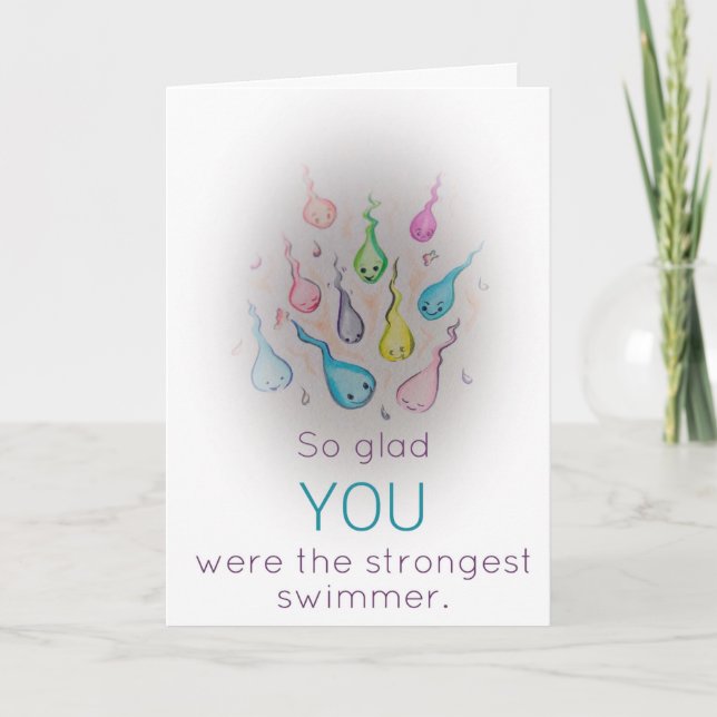 Schwimmen Karte (Vorderseite)