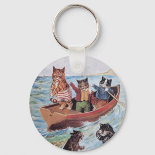 Schwimmen-Katzen Louis Wains Schlüsselanhänger