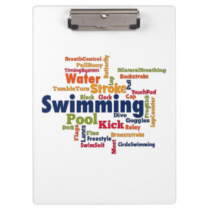 Schwimmen Klemmbrett