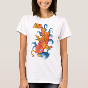 Schwimmen Koi Fish Illustration T-Shirt