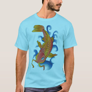 Schwimmen Koi Fish Illustration T-Shirt
