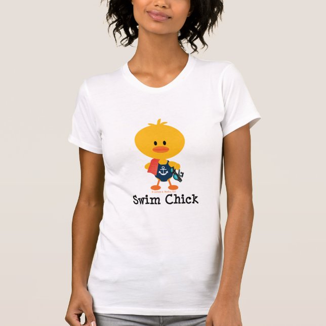 Schwimmen-Küken-Schwimmer T-Shirt (Vorderseite)