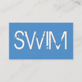 SCHWIMMEN-LEHRER Schmutz-Art V64J BLAU Visitenkarte