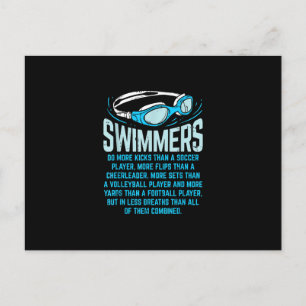 Schwimmen macht mehr Kicks ich lustige Geschenke s Ankündigungspostkarte