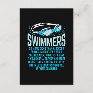 Schwimmen macht mehr Kicks ich lustige Geschenke s Begleitkarte