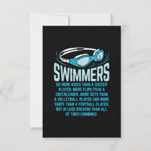 Schwimmen macht mehr Kicks ich lustige Geschenke s Einladung