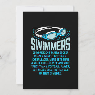 Schwimmen macht mehr Kicks ich lustige Geschenke s Einladung