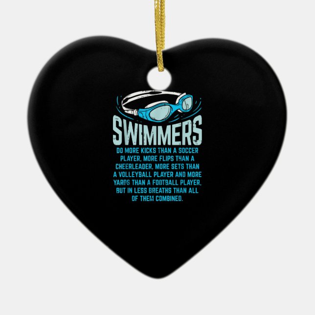 Schwimmen macht mehr Kicks ich lustige Geschenke s Keramik Ornament (Vorne)