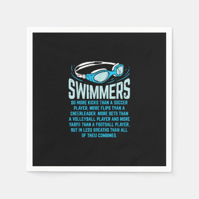Schwimmen macht mehr Kicks ich lustige Geschenke s Serviette (Vorderseite)