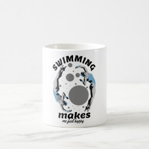 Schwimmen macht mich glücklich - Wasserlover Kaffeetasse