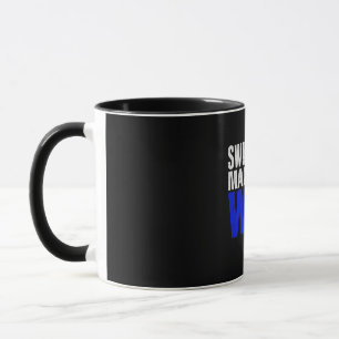 Schwimmen Macht Mich Nass Langarm T-Shirt Tasse