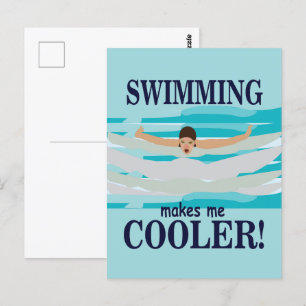 Schwimmen Macht Mich Zu Einem Kühleren Schwimmer S Postkarte