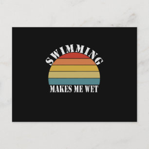 Schwimmen macht mich zum Baden Ankündigungspostkarte