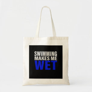 Schwimmen macht mich zum langen T - Shirt Tragetasche