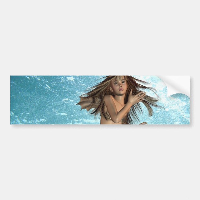 Schwimmen-Meerjungfrau-Autoaufkleber Autoaufkleber (Vorne)