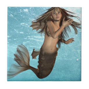 Schwimmen-Meerjungfrau Trivet Fliese