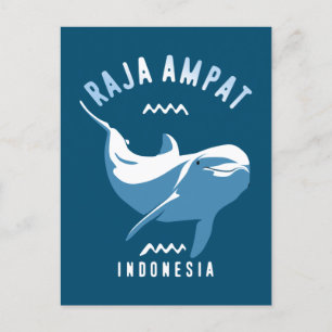 Schwimmen mit Delphinen in Raja Ampat Postkarte