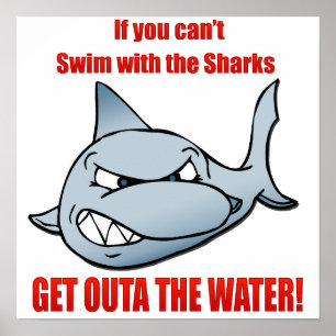 Schwimmen mit den Haifischen Poster