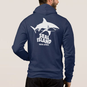 Schwimmen mit großen weißen Haien - Seal Island Hoodie