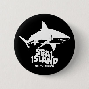 Schwimmen mit großen, weißen Haien - Siegel Island Button