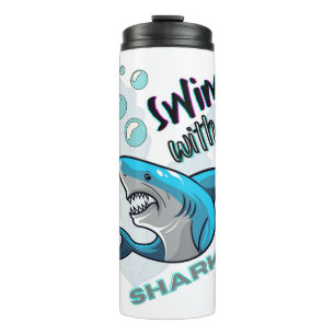 schwimmen mit Haien Thermosbecher