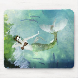 Schwimmen mit Lachs Mousepad