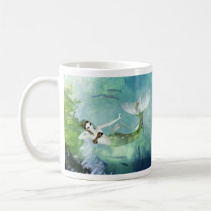 Schwimmen mit Lachs-Tasse Kaffeetasse