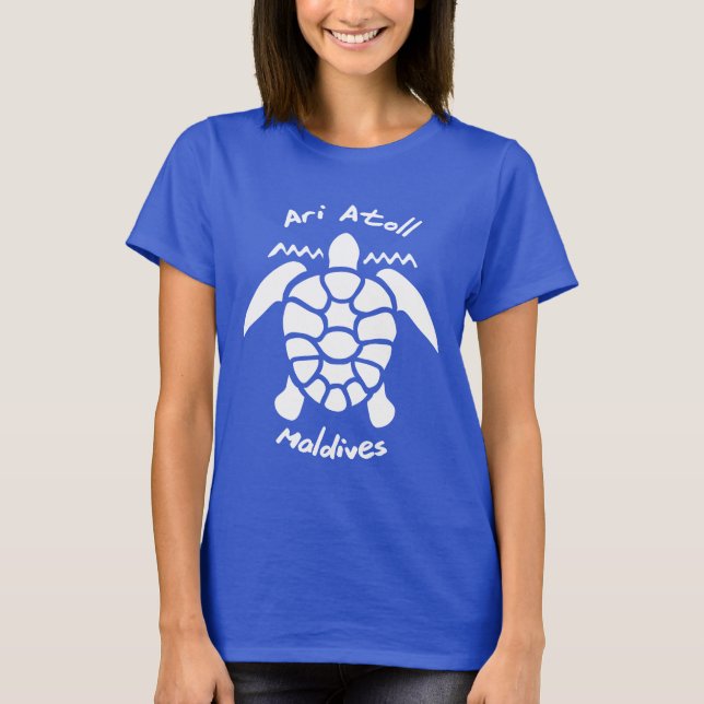 Schwimmen mit Schildkröten auf den Malediven auf d T-Shirt (Vorderseite)