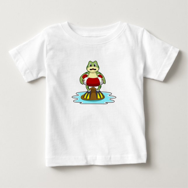 Schwimmen mit Schwimmen Baby T-shirt (Vorderseite)