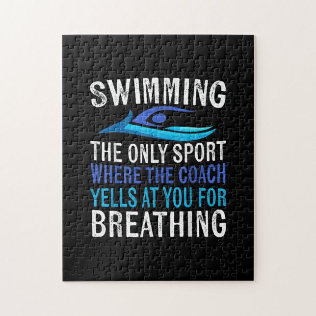 Schwimmen nur Sport, wo Coach Schwimmen Geschenke (Vertikal)