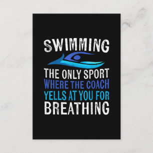 Schwimmen nur Sport, wo Coach Schwimmen Geschenke Begleitkarte