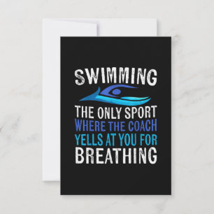 Schwimmen nur Sport, wo Coach Schwimmen Geschenke Einladung