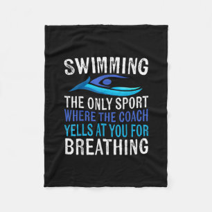 Schwimmen nur Sport, wo Coach Schwimmen Geschenke Fleecedecke