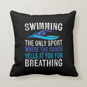 Schwimmen nur Sport, wo Coach Schwimmen Geschenke Kissen