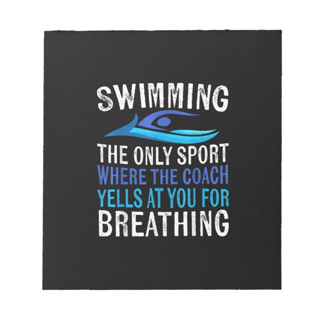 Schwimmen nur Sport, wo Coach Schwimmen Geschenke Notizblock (Vorderseite)