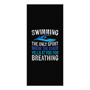 Schwimmen nur Sport, wo Coach Schwimmen Geschenke Werbekarte