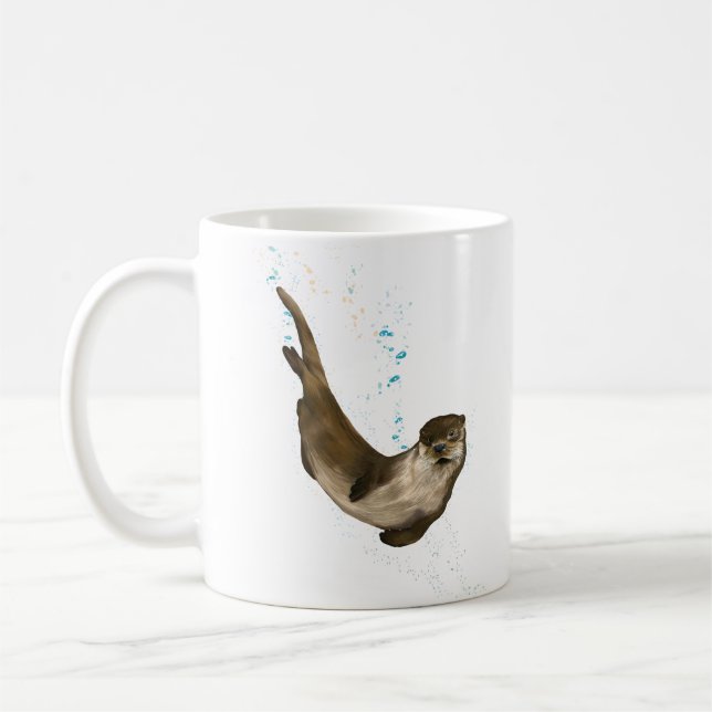 Schwimmen Otter Kaffee Tasse (Links)