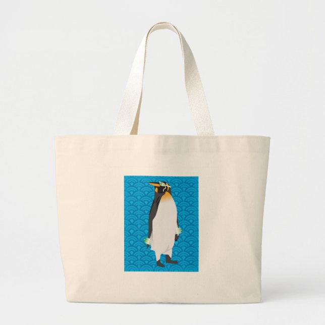 Schwimmen-Pinguin-Tasche Jumbo Stoffbeutel (Vorne)