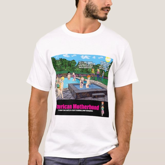 Schwimmen-Pool-Zensiert T-Shirt (Vorderseite)