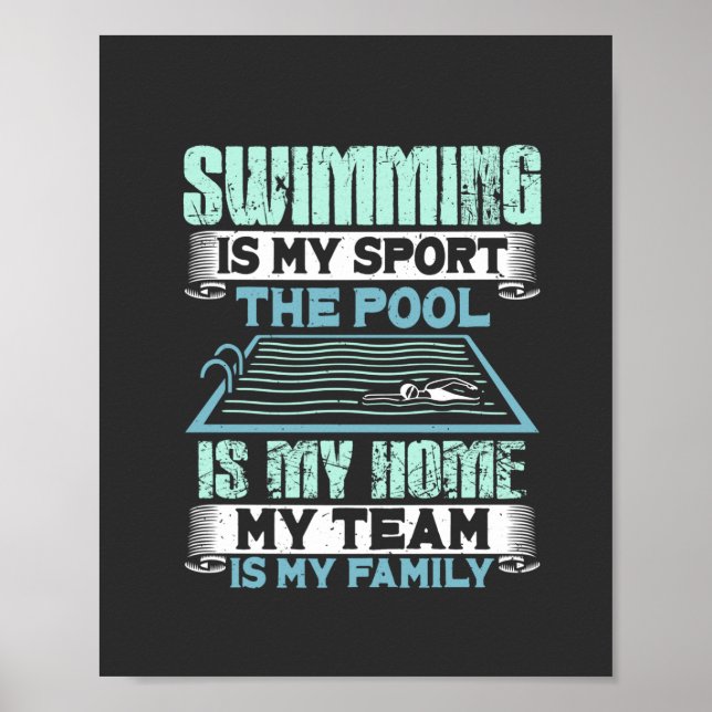 Schwimmen Poster (Vorne)