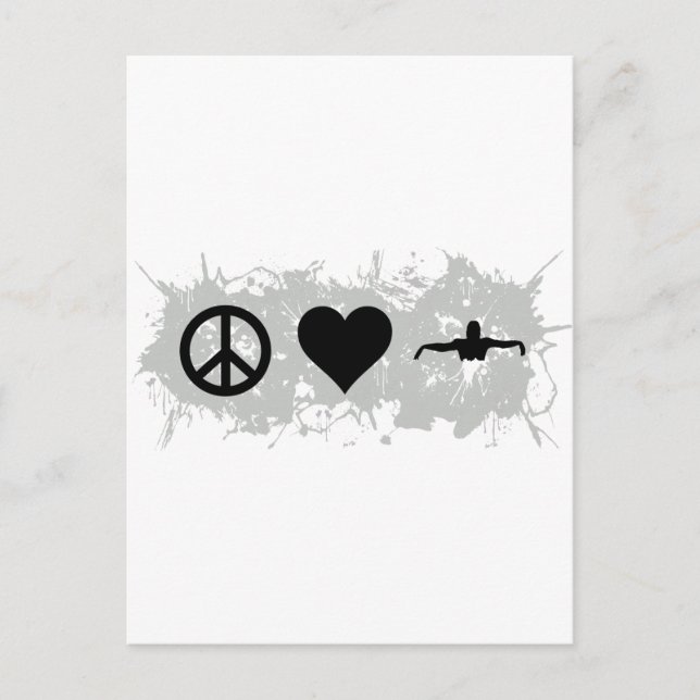 Schwimmen Postkarte (Vorderseite)